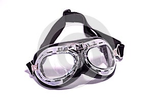 Black Retro Vintage Leathern Goggles , digital photo image