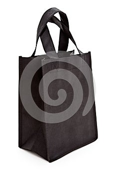 Black reusable shopping bag photo