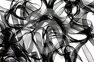 Black Ribbon Background