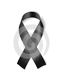 Black ribbon isolated on white background object design