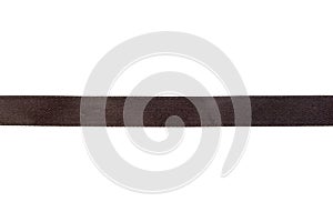 Black ribbon on white background. black ribbon