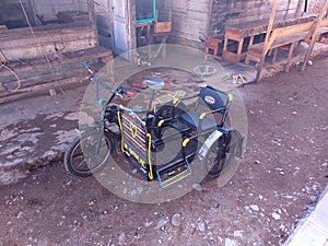 black rickshaw front view