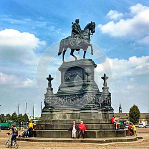 Black Rider in the front of the Semper Opera