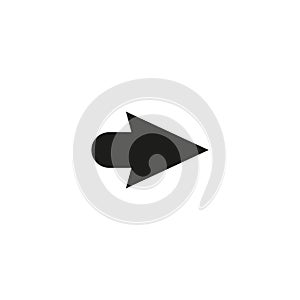 Long movement arrow. Vector illustration and symbol.