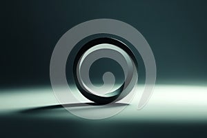 A black ring with a hole in the middle