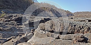 Black rock or mountains,nature landscapes, Lakhnadon India, picture taken on February 2018,landscapes background