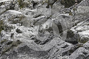 Dark gray grunge. Mountain texture. Close-up, Volumetric, rocky backdrop, copy space