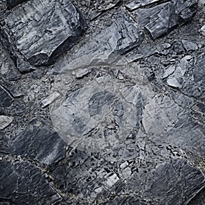 Black Rock Texture On Grungy Patchwork Background