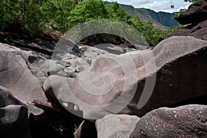 The Black Rocks Formations at Vale da lua or Valley of the Moon