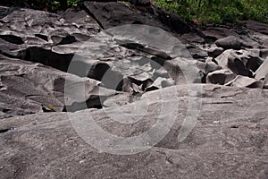 The Black Rocks Formations at Vale da lua or Valley of the Moon