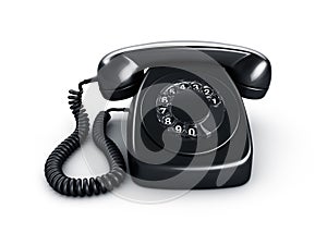 Black rotary phone photo