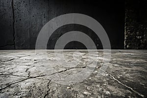 Black rough concrete wall texture