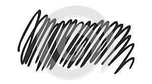 Black rough freeform scribble element