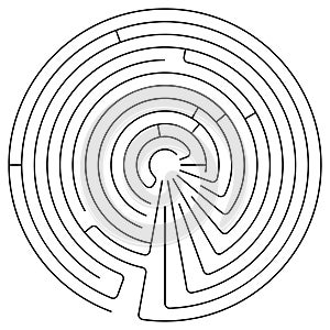 Black round maze