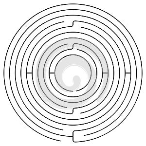 Black round maze