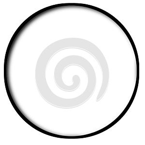 Black Round shape  frame isolated on white background