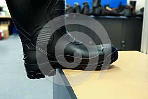 Black rubber boots, these rubber boots are usually worn by mining and construction workers