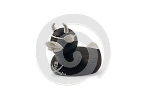 Black rubber duck pirate