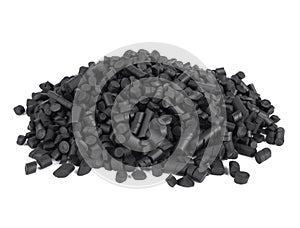 Black rubber granules photo