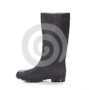 Black rubber overshoe.