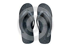 Black rubber slippers