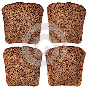 Black rye bread slice