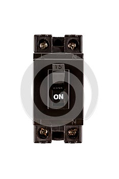 Black Safety Circuit Breakers Single-Pole 15 Amp.