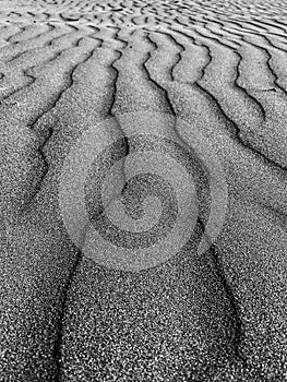 black sand background. dark sand waves