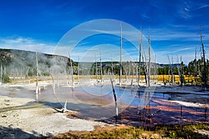 Black Sand Basin. Opalescent Pool at the Yellowstone National Park. Wyoming. USA.