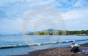 The black sand beach photo