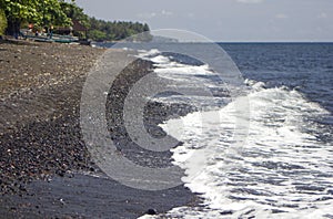 Black sand beach. Nothern Bali