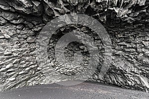 Black Sand Beach Reynisfjara in Iceland. Lava Ornament