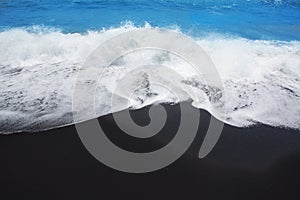 Black sand beach in Tenerife at Canary Islands