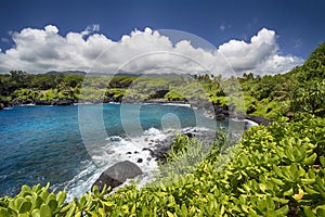 Black sand beach,Waianapanapa state park. Maui, Hawaii