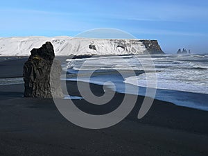 Black Sand coastline in Iceland