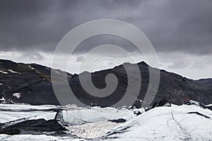 Black sand mountains in Iceland