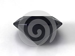 Black sapphire gemstone