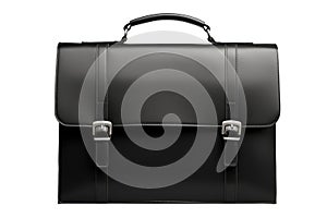 Black Satchel On White Background