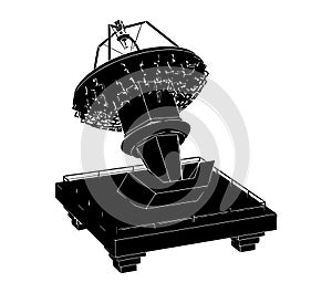 Black satellite dish