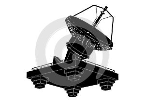 Black satellite dish