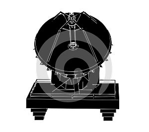 Black satellite dish