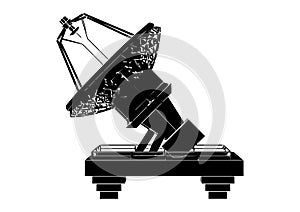 Black satellite dish