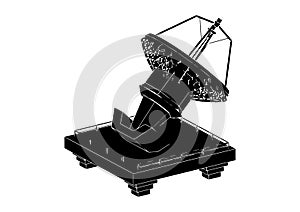 Black satellite dish