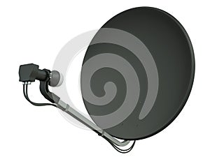 Black satellite dish