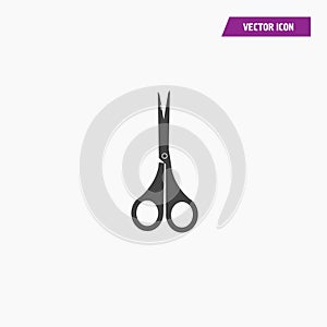 Black Scissors Icon Vector trendy design.