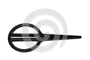 Black scissors isolated on white