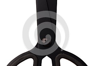 Black scissors isolated on white