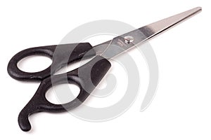 black scissors - white background