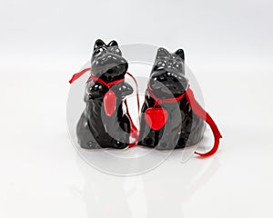 Black Scottie Dog salt and peper shakers