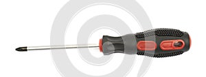 Black screwdriver isolated photo